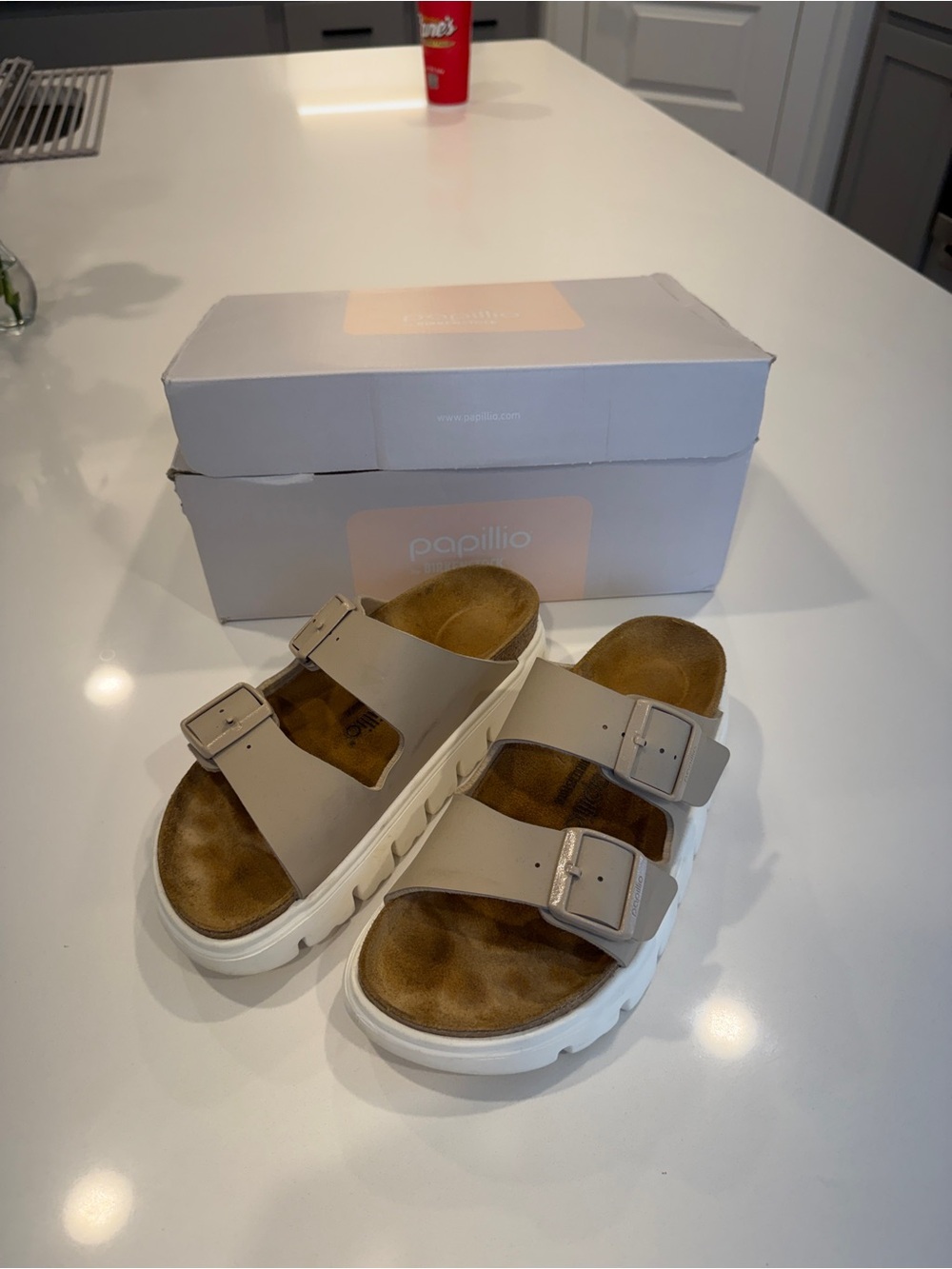 Papillio x Birkenstock Arizona Chunky in Sandcastle - 37
